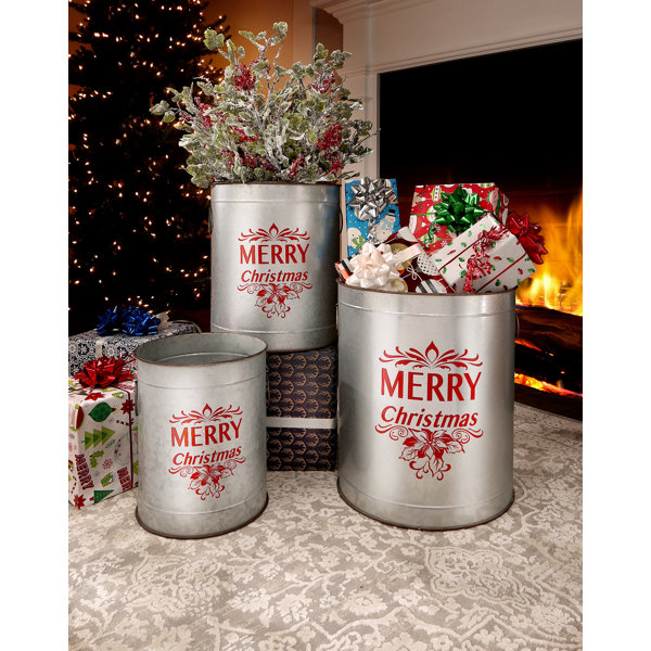 The Holiday Aisle 3 Piece Merry Christmas Container Set Wayfair.ca